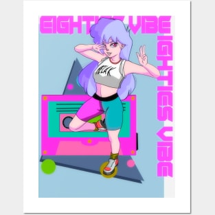 80s anime vibe check Posters and Art